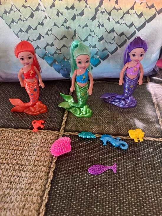 Other - Colorful Mermaid Doll Playset - Red, Green & Purple